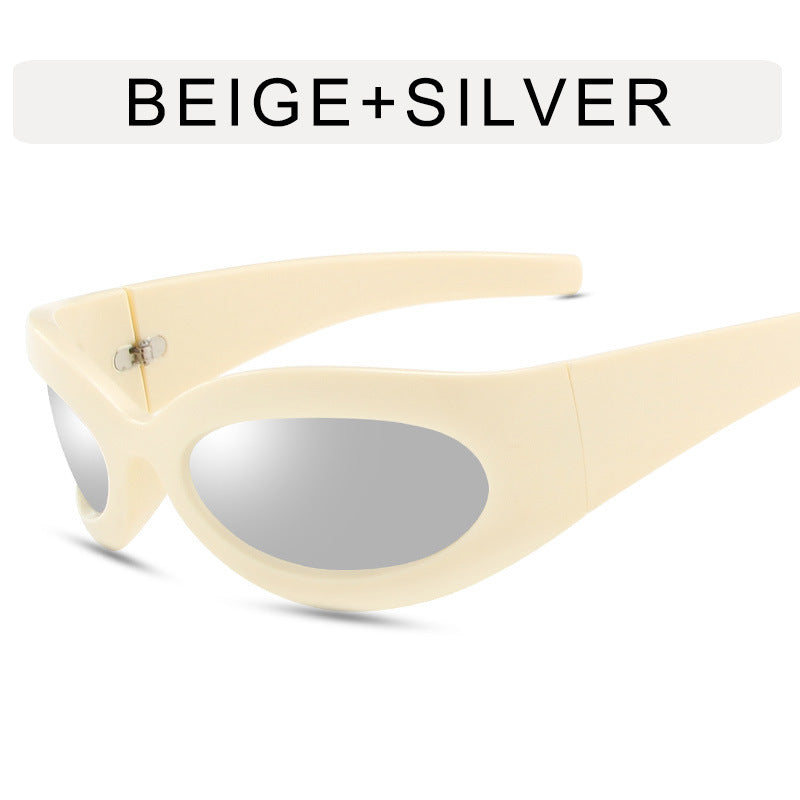 Wholesale Macaron Futuristic Female PC Sunglasses